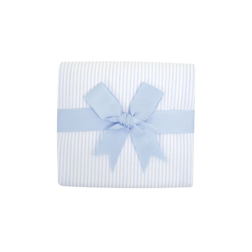 Blue Seersucker Burp Cloth