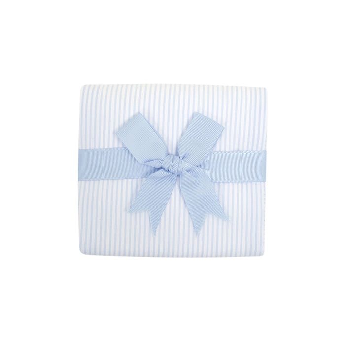 Blue Seersucker Burp Cloth