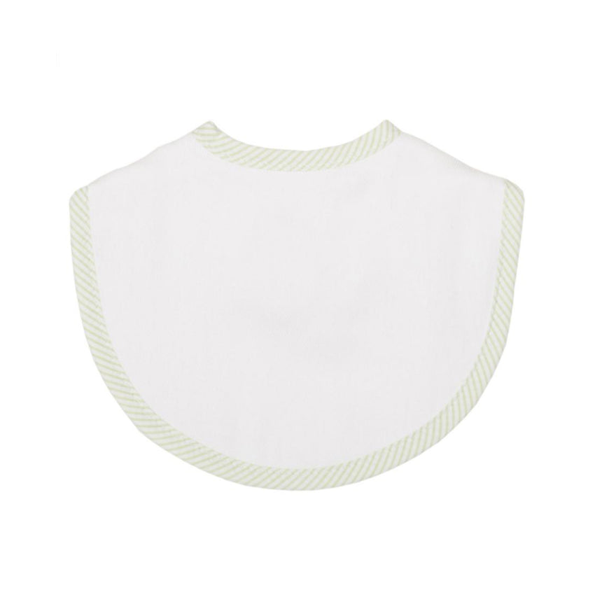 Green Seersucker Bib