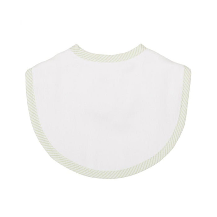 Green Seersucker Bib