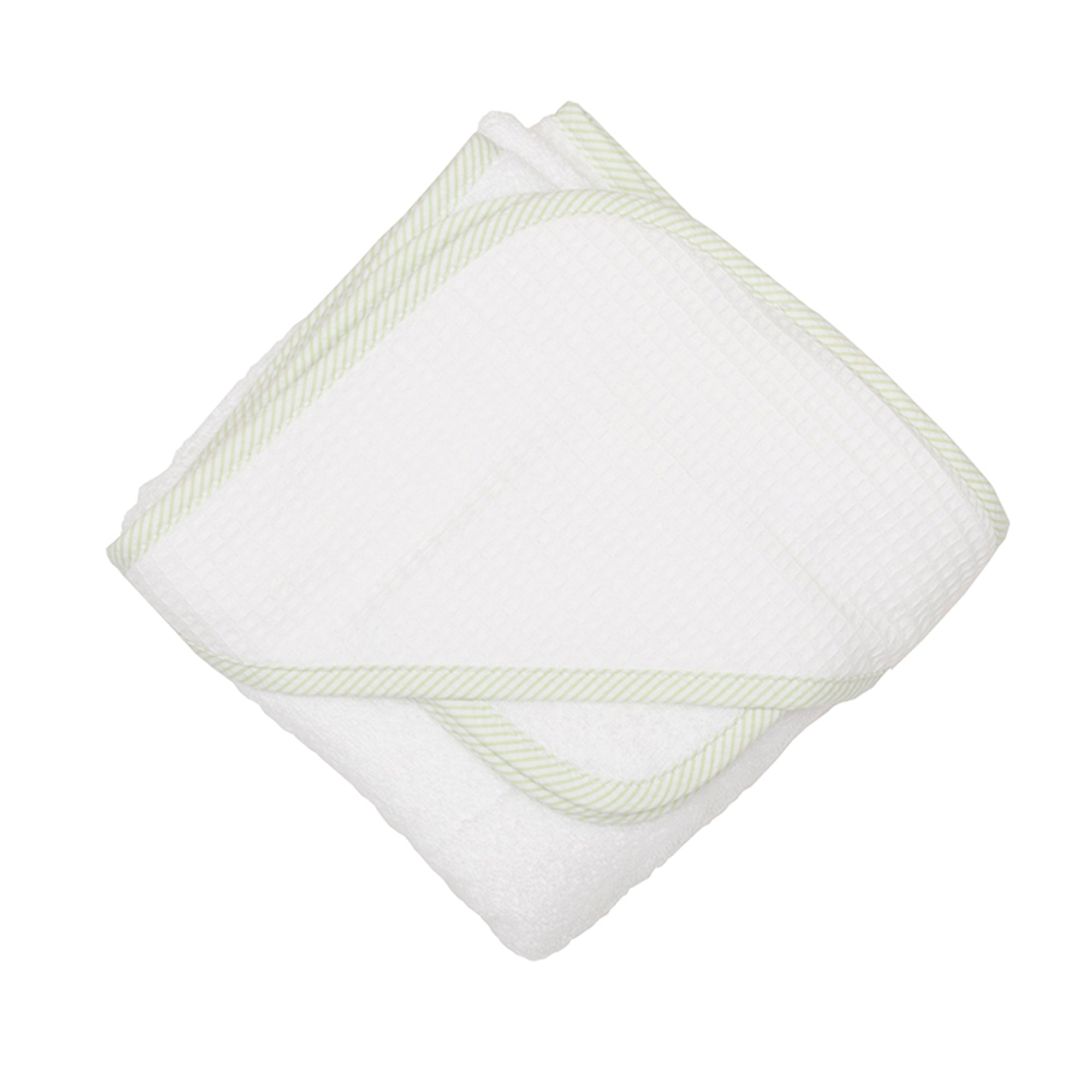 Green Seersucker Hooded Towel Set