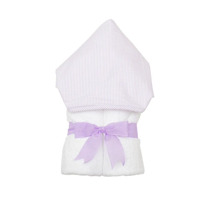 Lilac Seersucker Hooded Towel