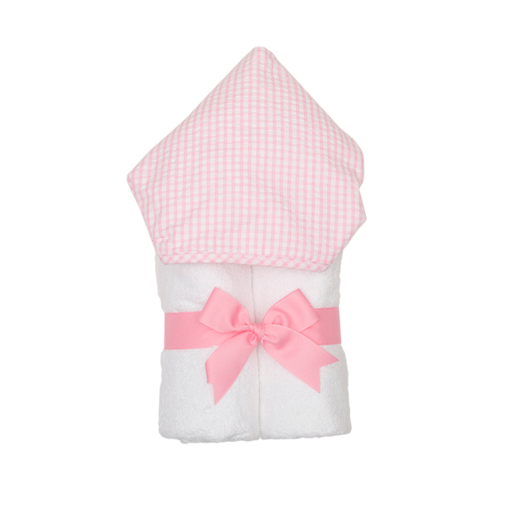 Pink Check Hooded Towel