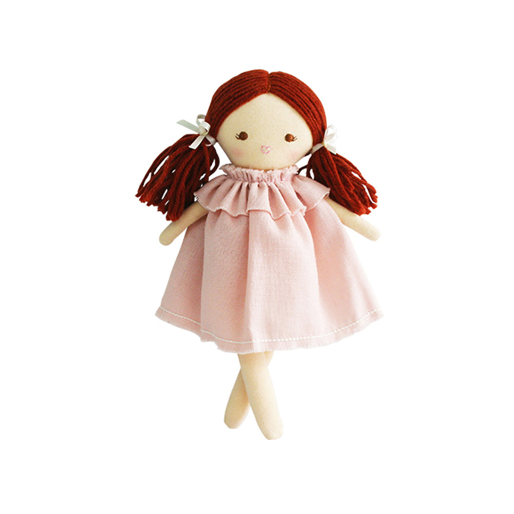 Mini Matilda Pink Linen Doll
