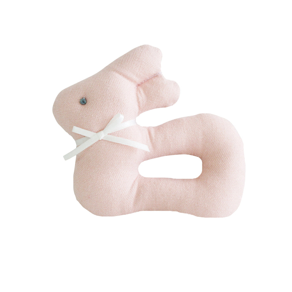 First Bunny Rattle Pink