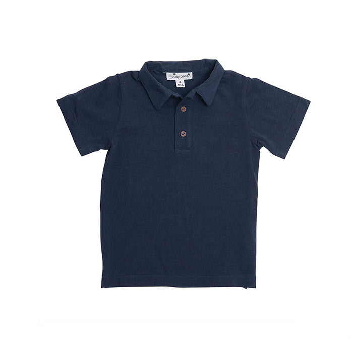 Navy Knit Polo