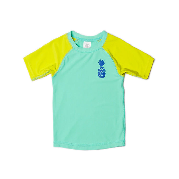 Aqua Color Block Rashguard