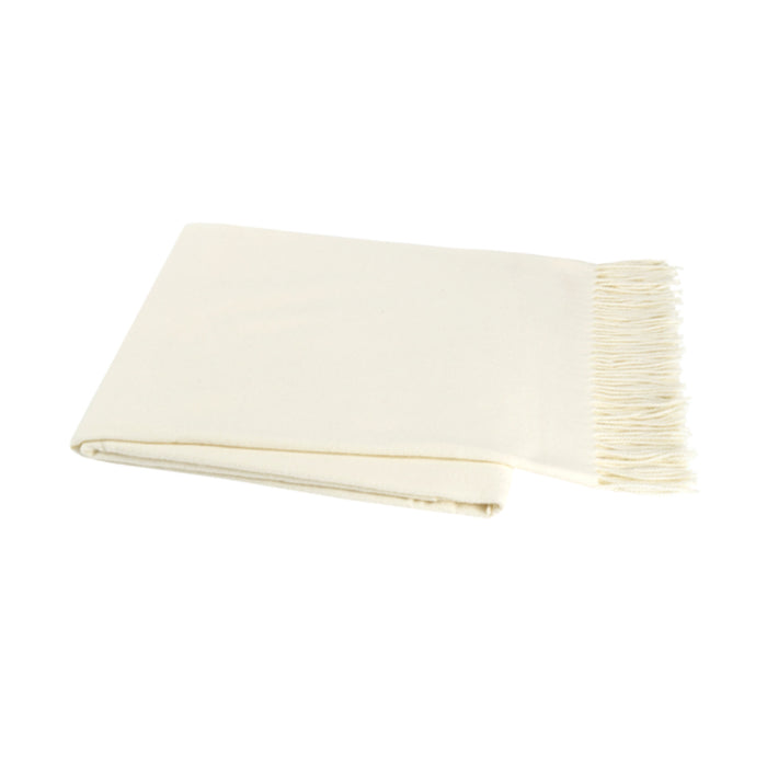 Italian Herringbone Nursery Throw in Ecru