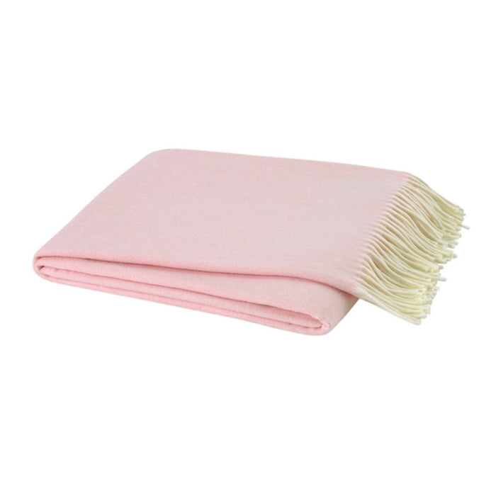 Italian Herringbone Nursery Throw in Cherry Blossom