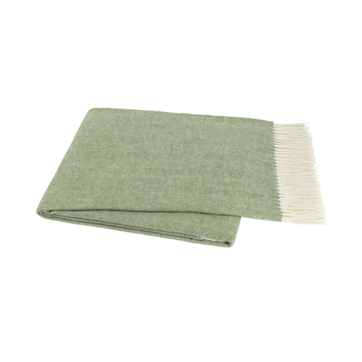 Italian Herringbone Nursery Throw in Olive