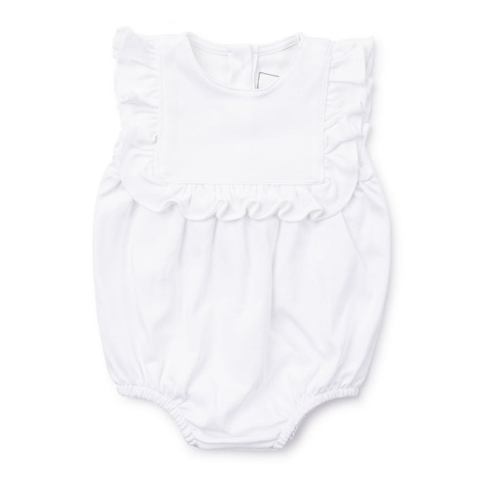 Pearl White Ruffled Bubble