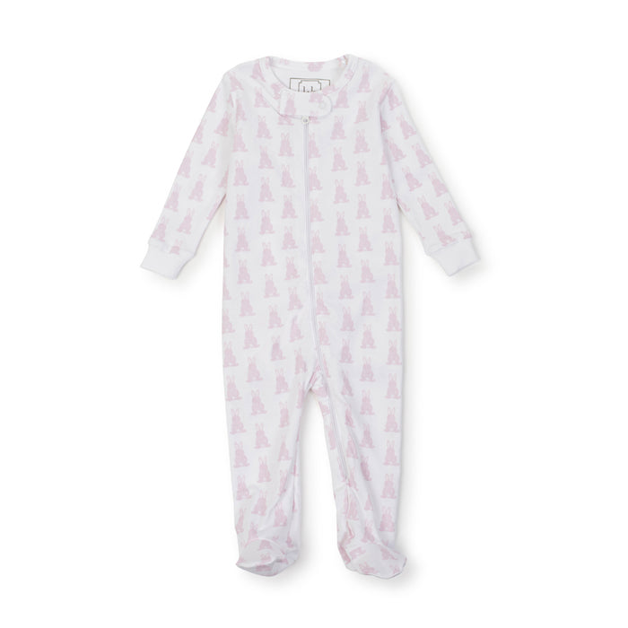 Parker Pink Bunny Tails Zipper Pajamas