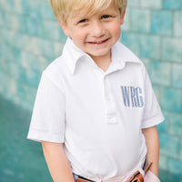 White Pima Cotton Polo