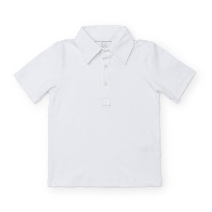 White Pima Cotton Polo