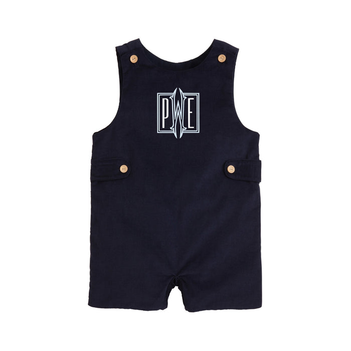 Navy Corduroy Button-Tab John John