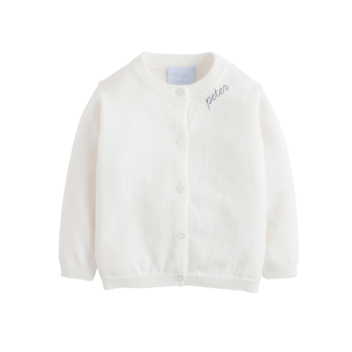 White Essential Cardigan Sweater