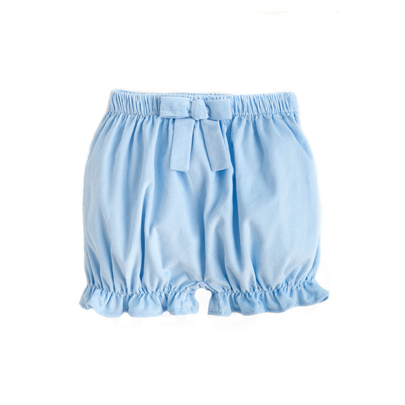 Light Blue Corduroy Bow Bloomers