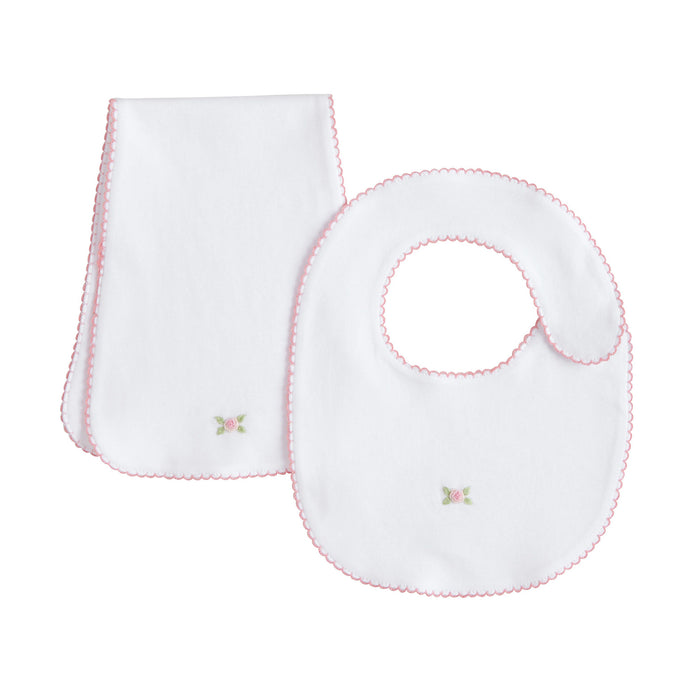 Rose Pinpoint Bib n' Burp Set