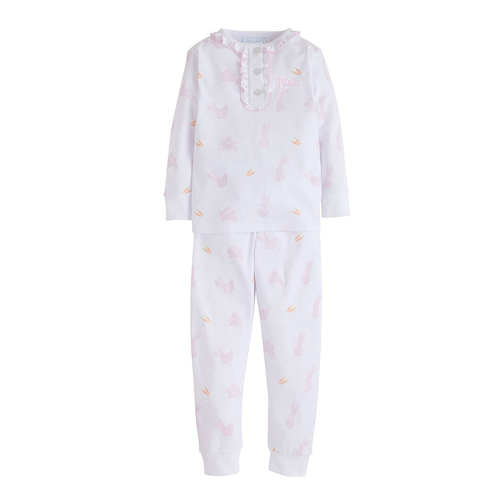 Pink Bunny Printed Girls Jammies