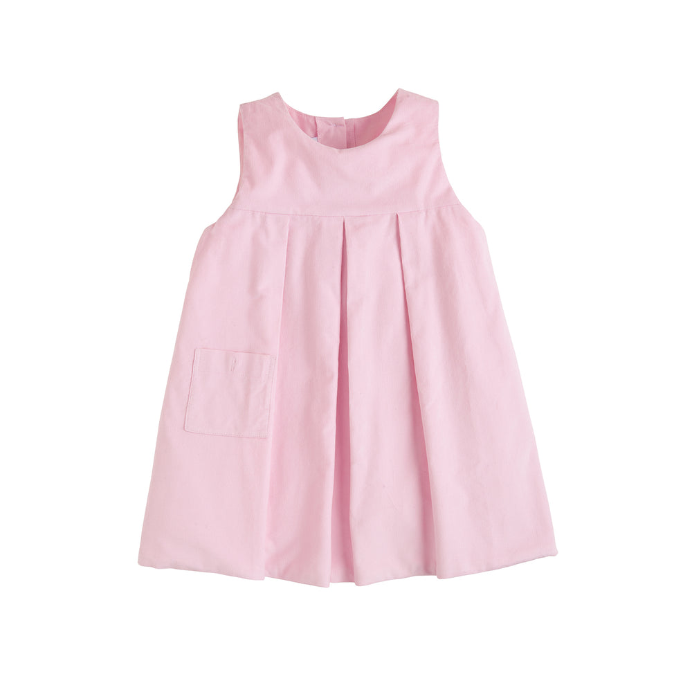 open lace back dress Quilted Jumper Dress-Pocomo Pink main image 1