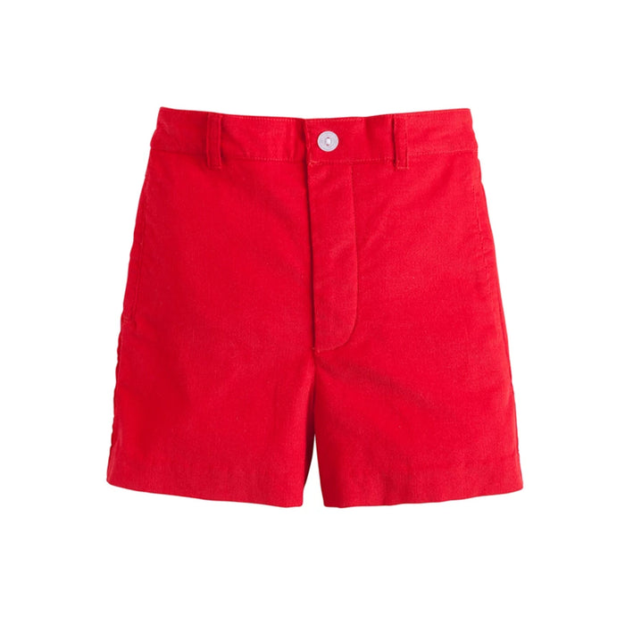 Red Corduroy Boat Short