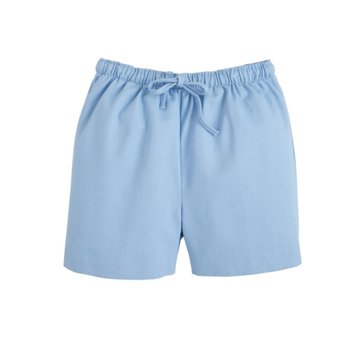 Light Blue Twill Drawstring Short