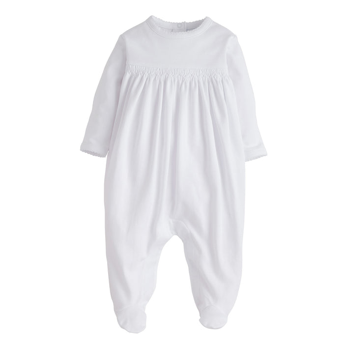 White Welcome Home Layette Footie