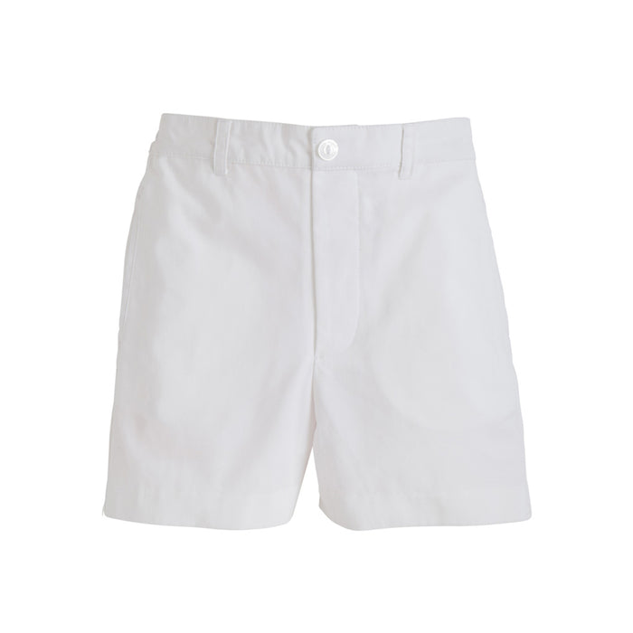 White Twill Boat Shorts