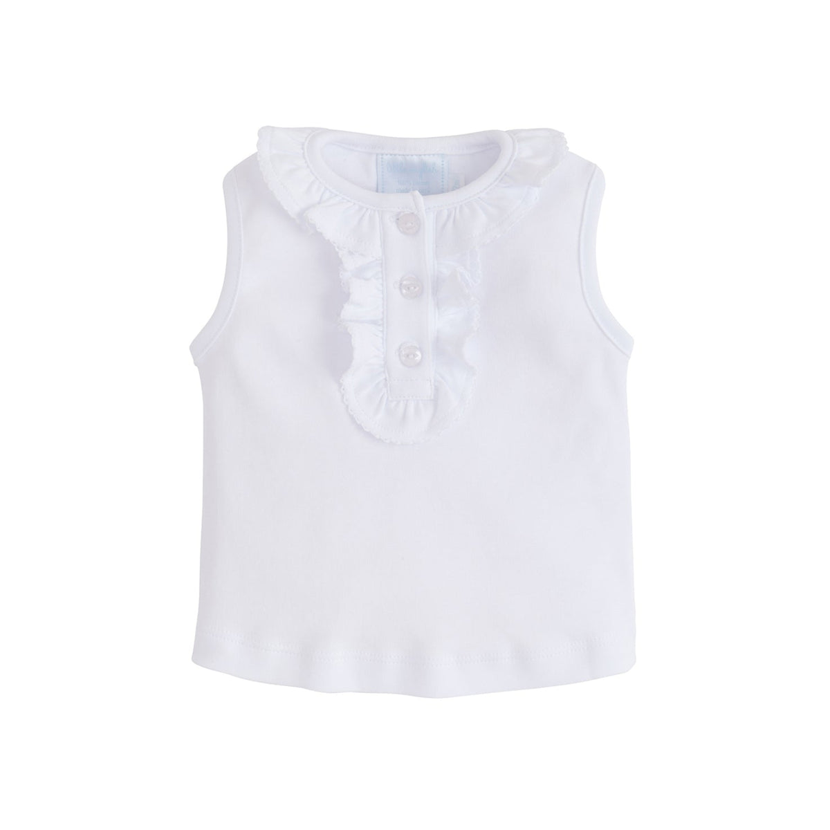 Ruffled Henley White