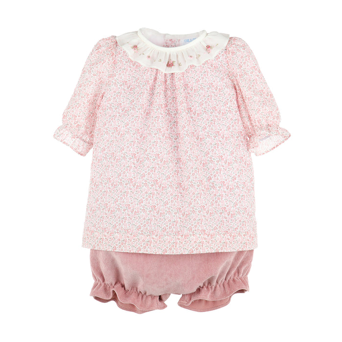 Sweet Dusty Rose Floral Two-Piece