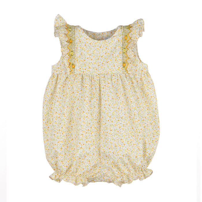 Ruffled Yellow Ditsy Floral Bubble