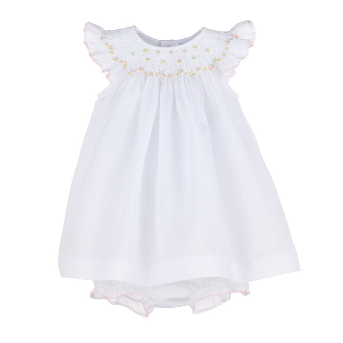 White Smock Bullion Flowers Two Piece