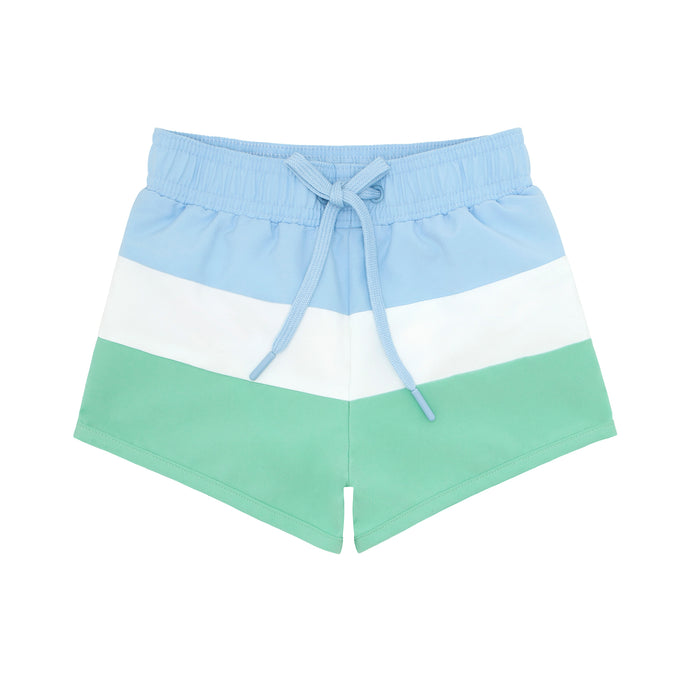Boy's Peri Blue Colorblock Boardie