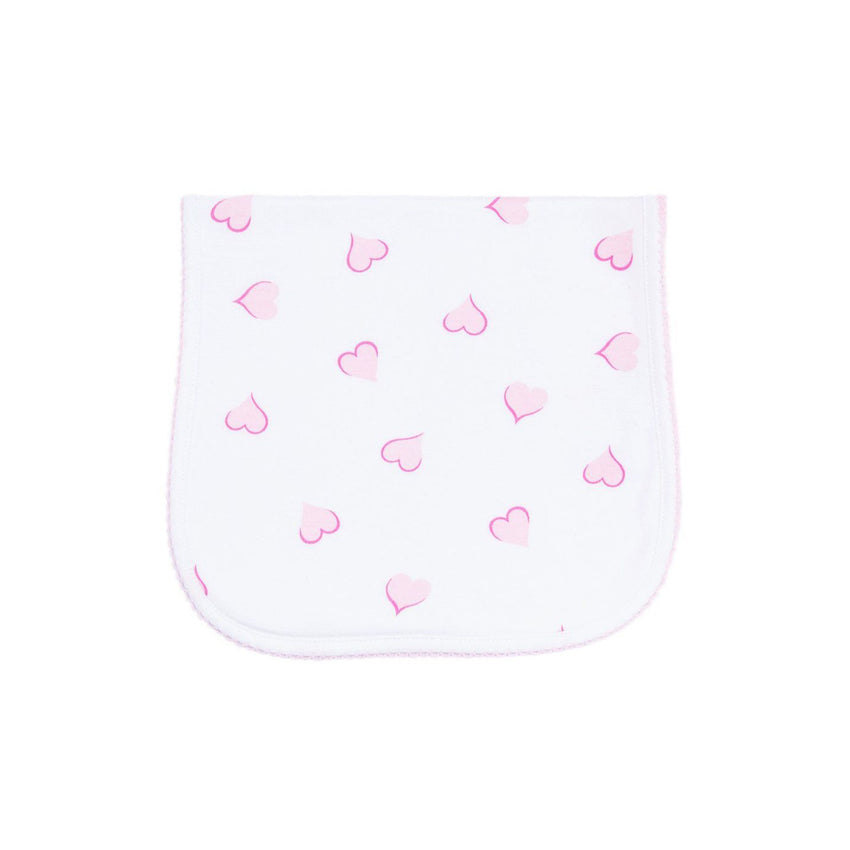 Heart Print Burp Cloth