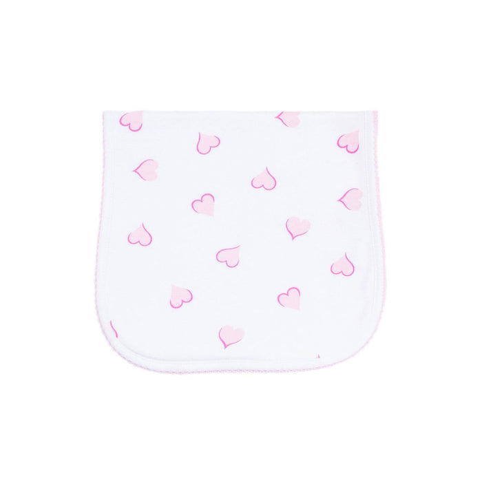 Heart Print Burp Cloth