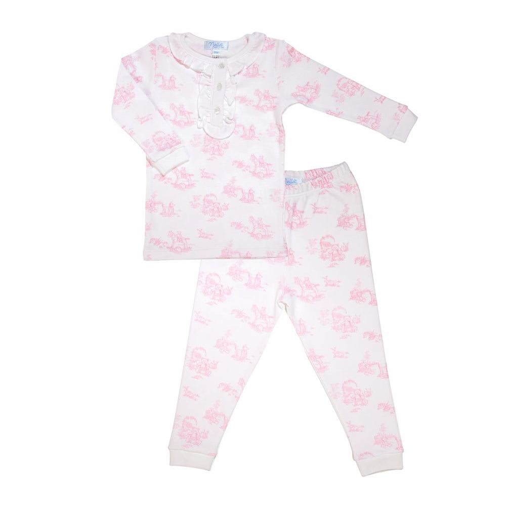 Pink Teddy Bear Toile Pajamas