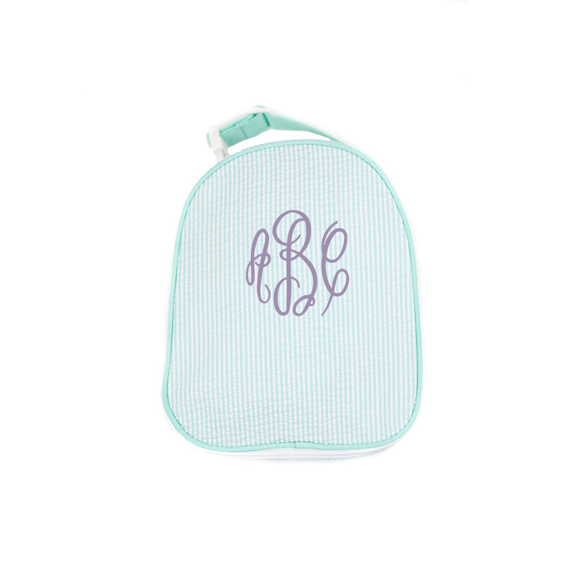 Mint Seersucker Lunchbox