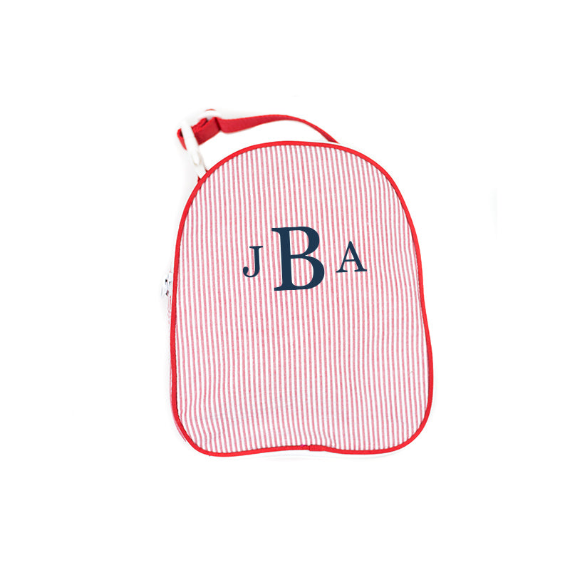 Red Seersucker Lunchbox