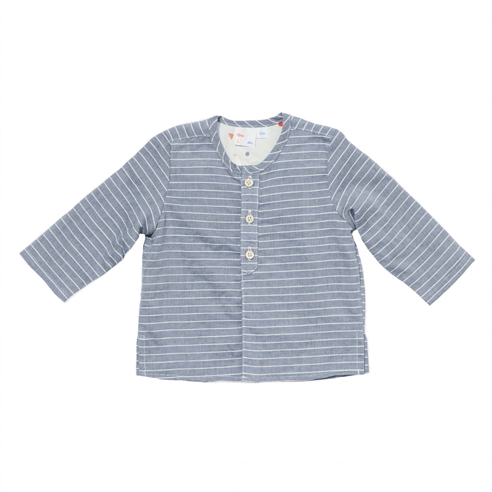 Lupo Baby Shirt Blue Chambray Stripes
