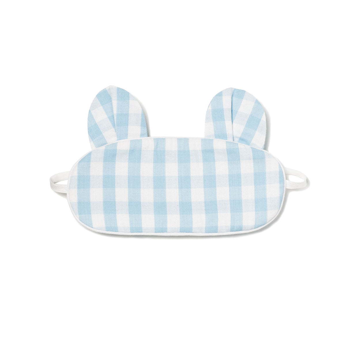 Blue Gingham Bear Eye Mask
