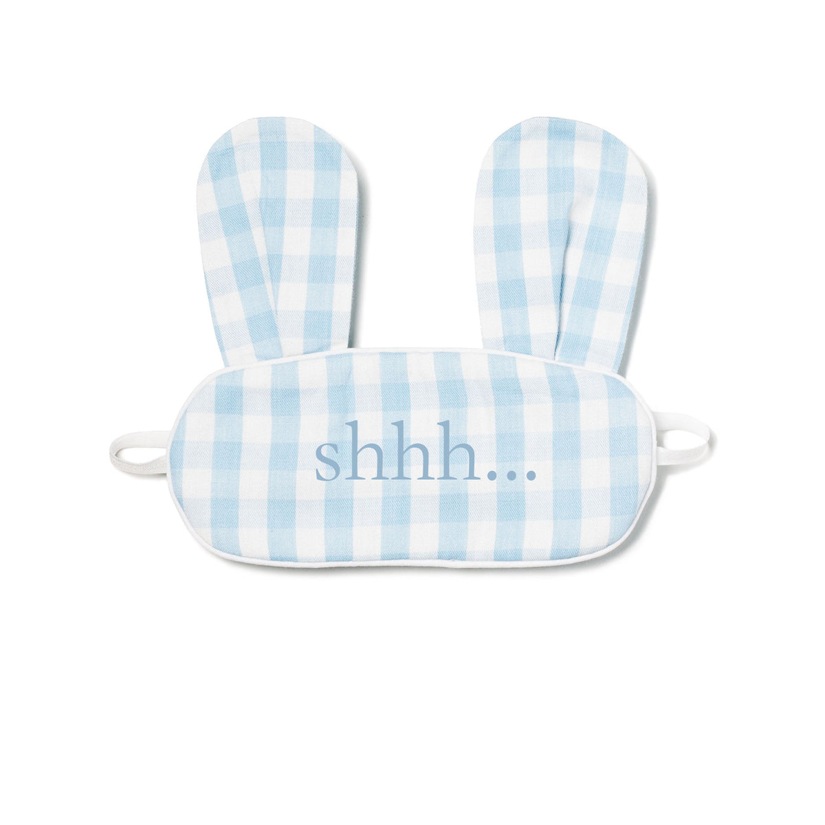 Blue Gingham Bunny Eye Mask