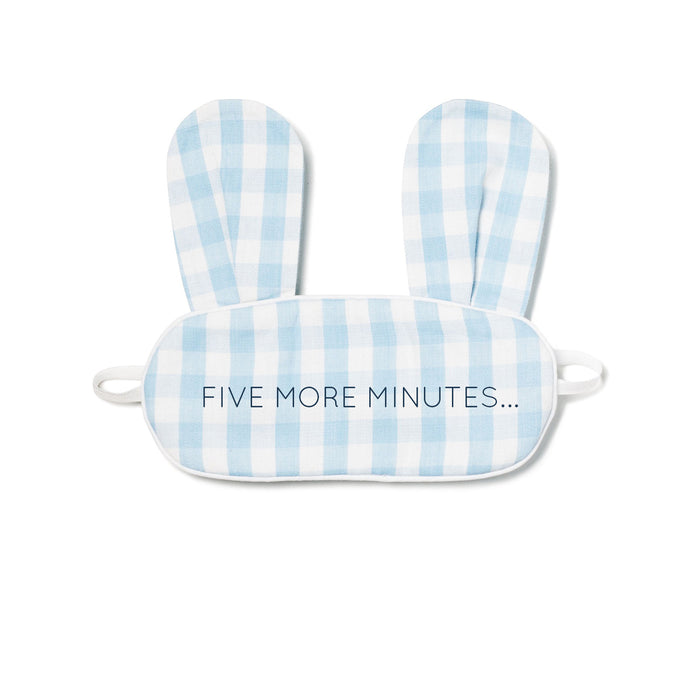 Blue Gingham Bunny Eye Mask