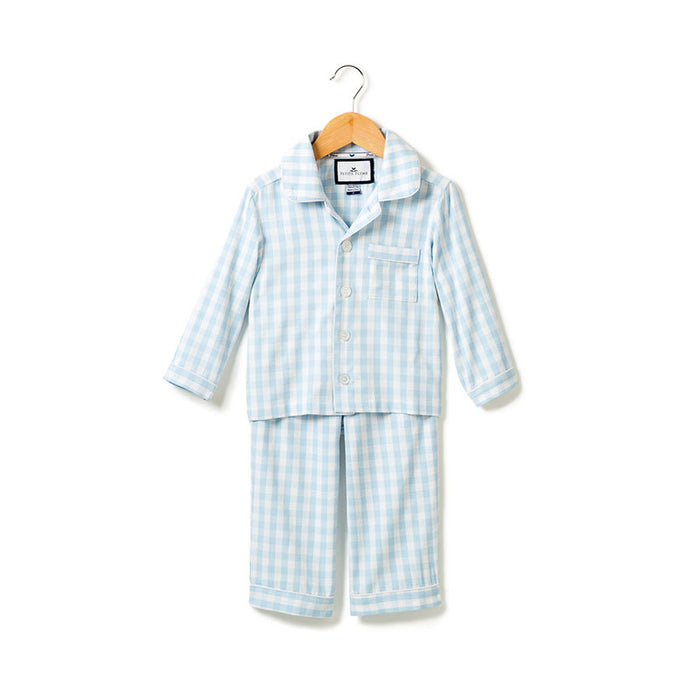 Light Blue Gingham Pajama Set
