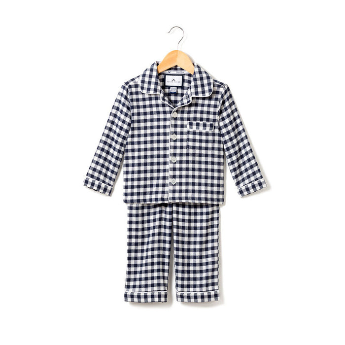 Navy Gingham Pajama Set