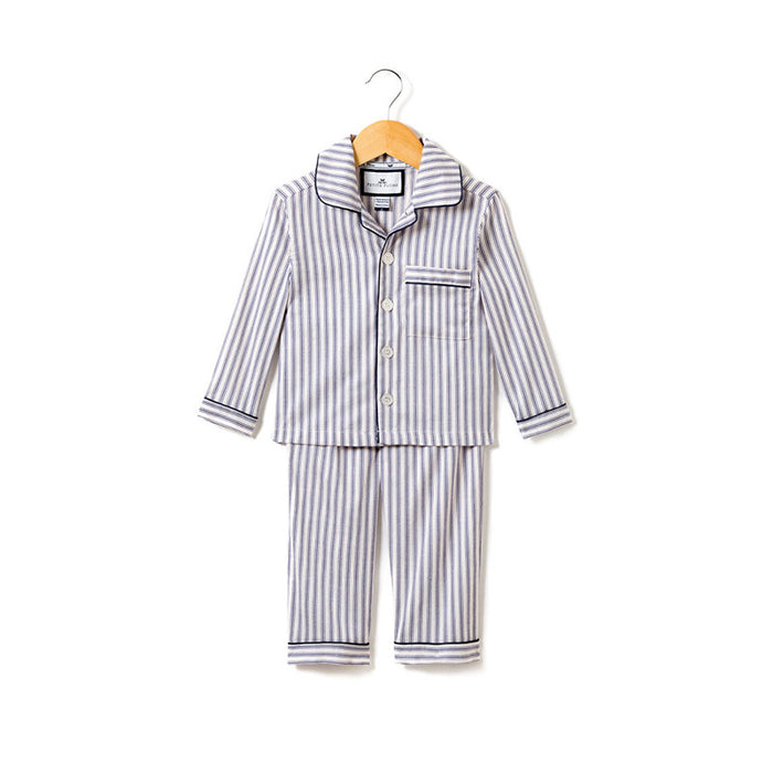 Navy French Ticking Pajama Set