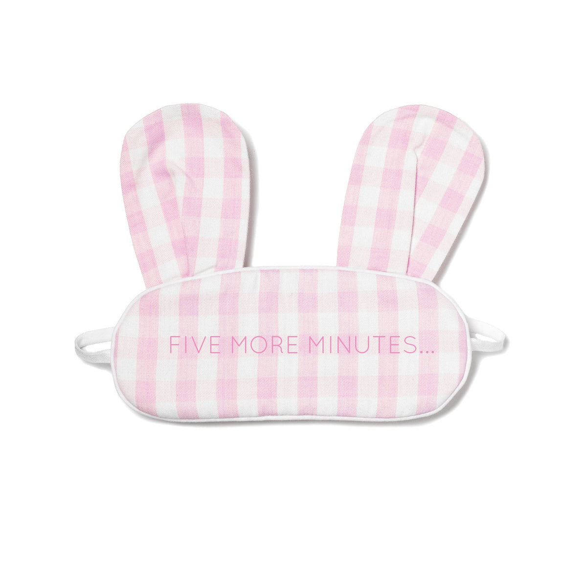 Pink Gingham Bunny Eye Mask