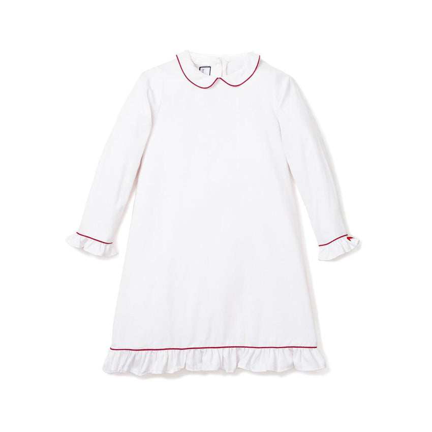 Sophia White with Red Piping Nightgown