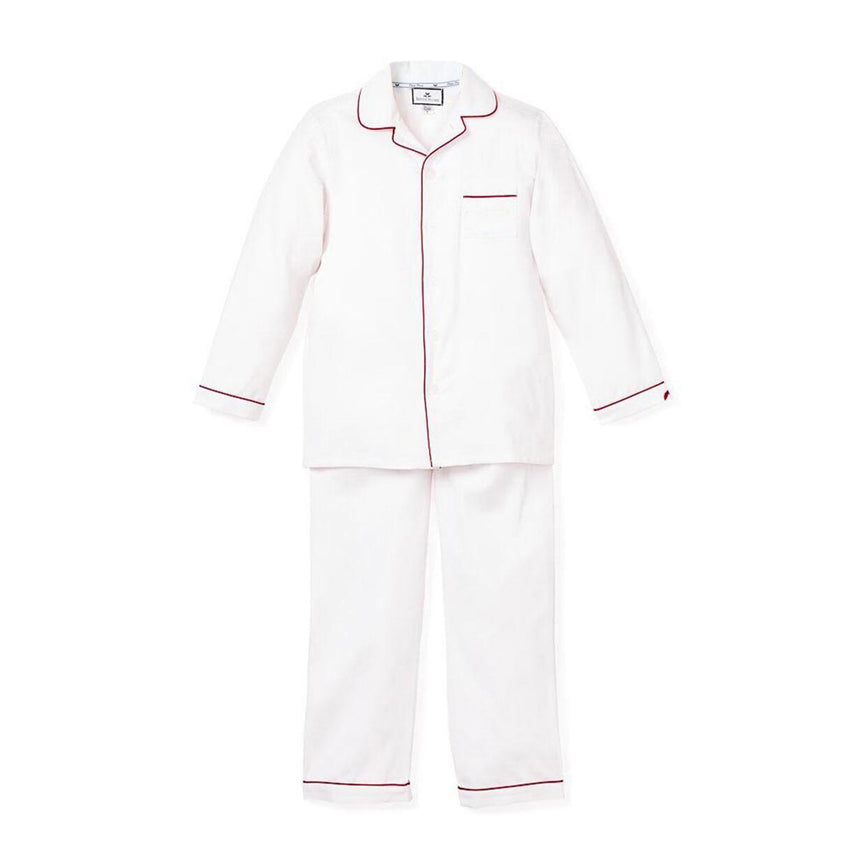 Classic White and Red Pajama Set