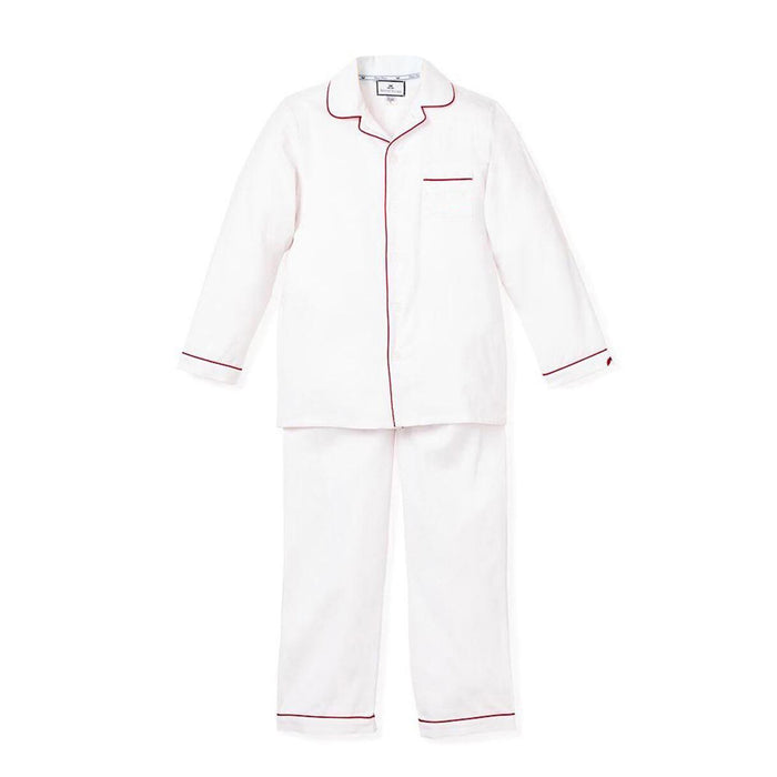 Classic White and Red Pajama Set