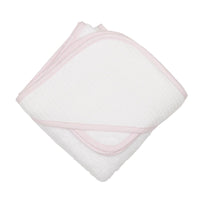 Pink Seersucker Hooded Towel Set